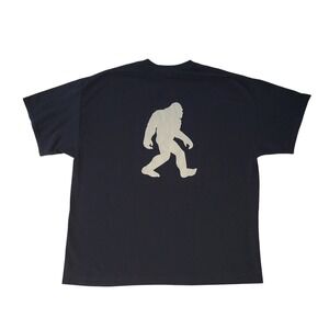 Big Foot Truck Equipment T Shirt Mens 2XL Sasquatch Graphic Logo Back Navy Blue